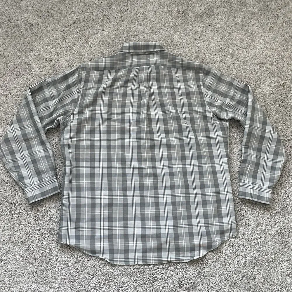 Polo Ralph Lauren Button Down Shirt Men's XL Classic Fit Performance Gray Plaid